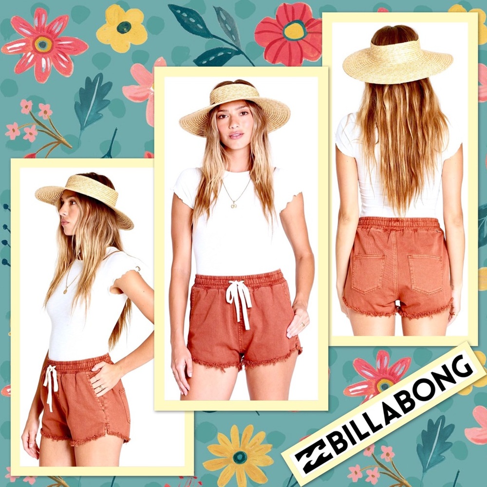Billabong Rust Orange Jean Shorts